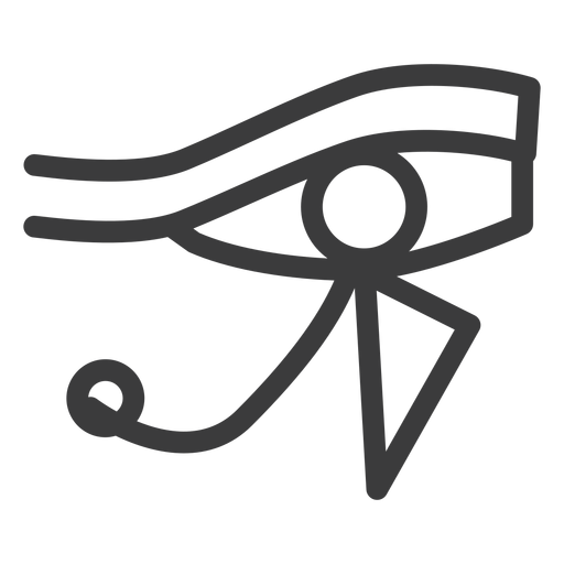 Eye ra god sun sun god amulet pharaoh stroke PNG Design