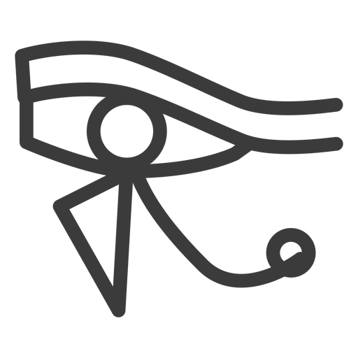 Eye ra god sun sun god pharaoh amulet stroke PNG Design
