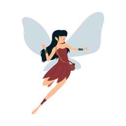 Fairy dress wing leaf dance illustration Fairy dress wing leaf dance illustration