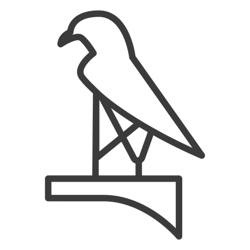 Falcon beak wing stroke PNG Design