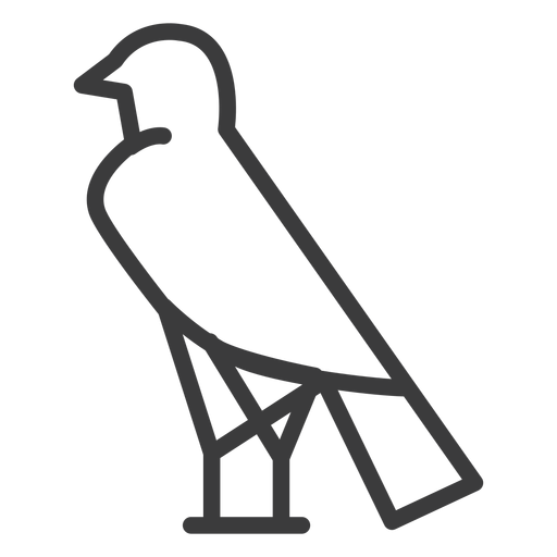 Falcon bird divinity stroke PNG Design