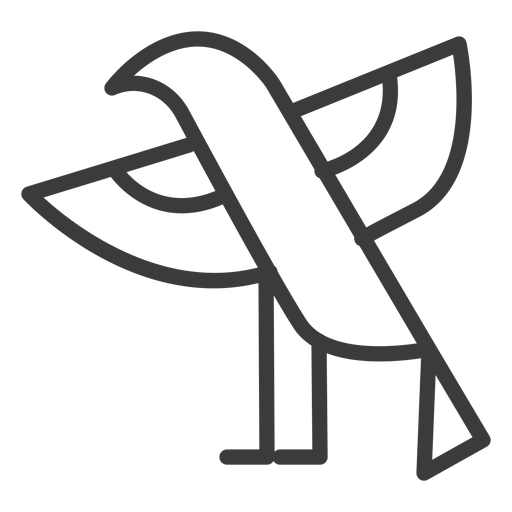 Falcon eagle wing spread stroke PNG Design