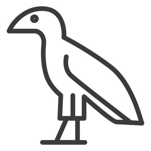 Falcon eagle wing eye beak stroke PNG Design