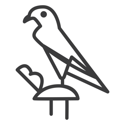 Falcon eye wing beak stroke PNG Design