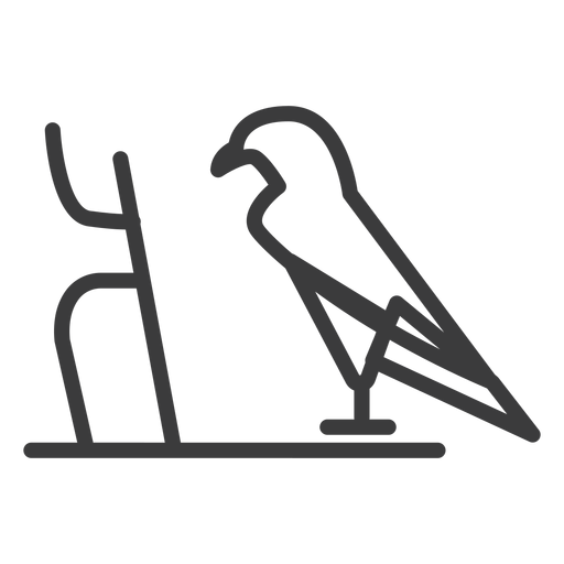Falcon wing beak stroke PNG Design