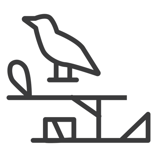 Falcon wing loop beak stroke PNG Design