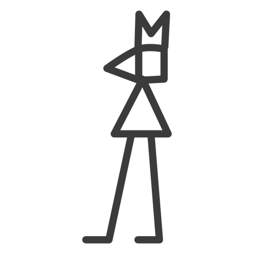 Figura coroa perna triângulo traço divino Desenho PNG