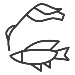 Golpe de nadadeira de cana de peixe Desenho PNG Transparent PNG