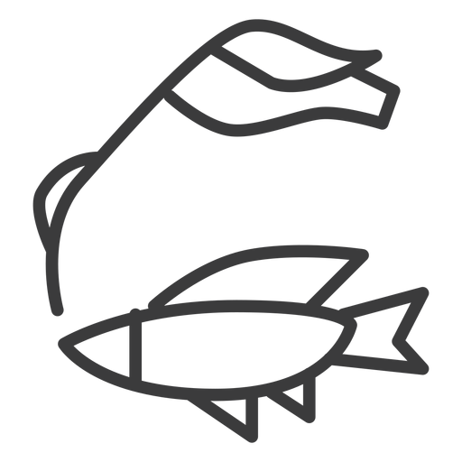 Golpe de nadadeira de cana de peixe Desenho PNG