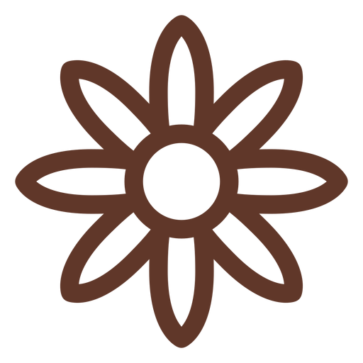 Blütenblatt Aster Kamille Schlaganfall PNG-Design