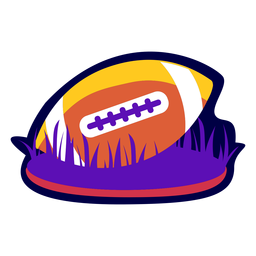 Football badge ball flat PNG Design