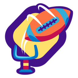 Football badge flat PNG Design