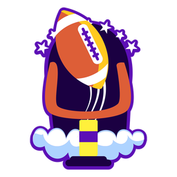 Football badge flat illustration PNG Design