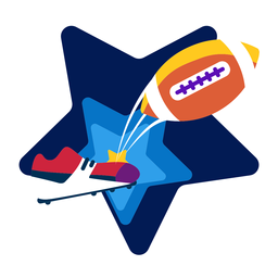 Football badge kick flat PNG Design