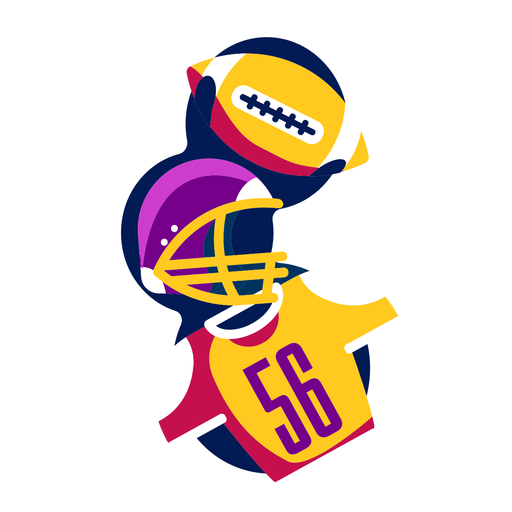 Emblema de capacete de futebol Desenho PNG