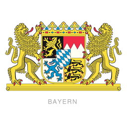 Escudo del bayern de la provincia alemana Diseño PNG