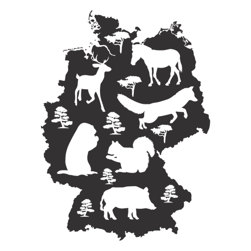 Germany map silhouette PNG Design