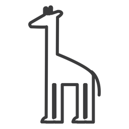 Giraffe neck tall long ossicones stroke PNG Design