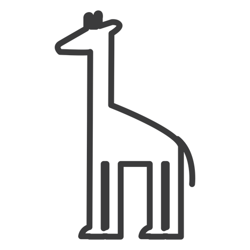 Giraffenhals groß lange Ossikone Schlaganfall PNG-Design