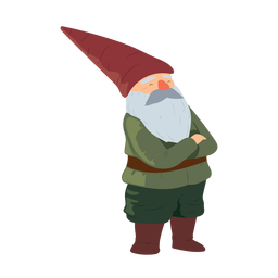 Gnome Bearded Man Beard Hat Illustration PNG & SVG Design For T-Shirts