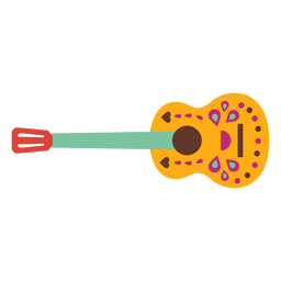 Gitarrensaitenmuster flach PNG-Design