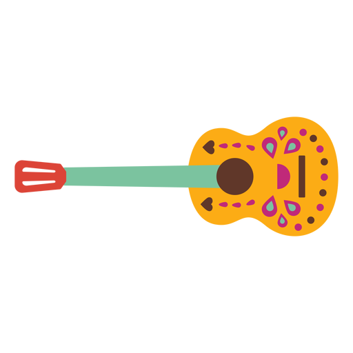 Patrón de cuerda de guitarra plana Diseño PNG