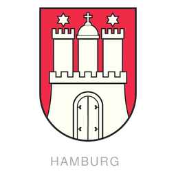 Cresta del estado de Hamburgo Diseño PNG