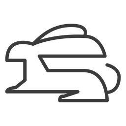 Hare rabbit bunny ear stroke PNG Design