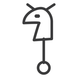 Kopf Kreis Stab Tierstab Strich PNG-Design