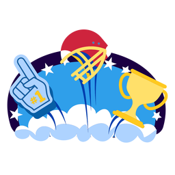 Crachá de futebol com capacete plano Desenho PNG