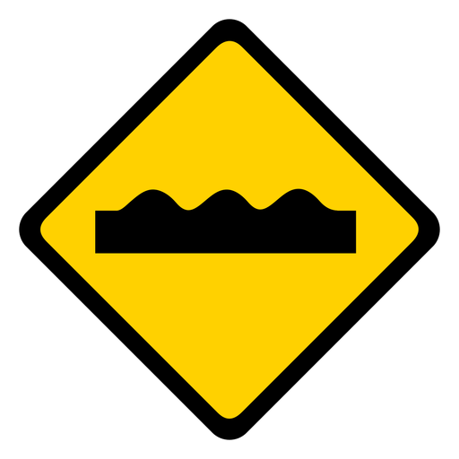 Hole rhomb warning flat PNG Design