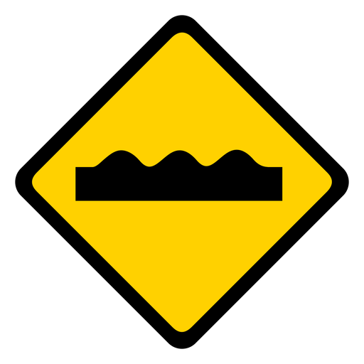 Loch Raute Warnung flach PNG-Design