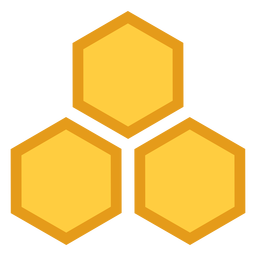 Ícone do hexágono três do favo de mel