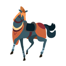 Ilustración de pezuña de brida de melena de caballo Transparent PNG
