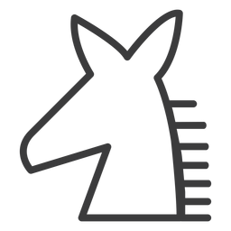Pferdemähne Esel Schlaganfall PNG-Design