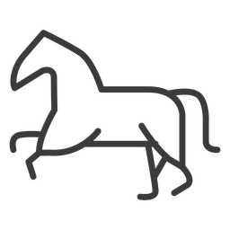 Horse tail mane divinity stroke PNG Design