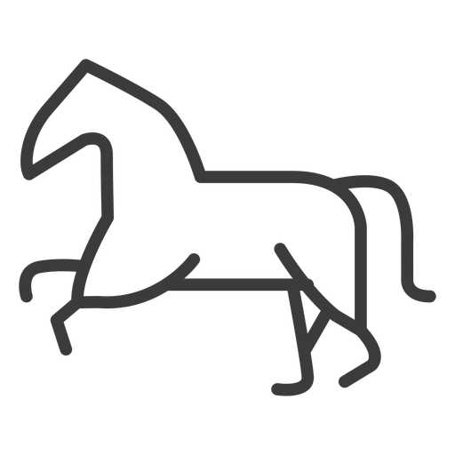 Trazo de divinidad de melena de cola de caballo Diseño PNG