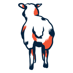 Ovejas de duotono ilustradas ovejas Diseño PNG