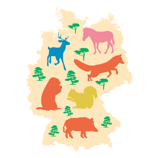 Mapa ilustrado de alemania - Descargar PNG/SVG transparente