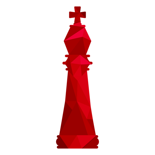 King chess low poly PNG Design