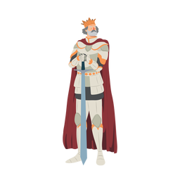 Ilustração do manto da couraça da espada da coroa do rei Desenho PNG