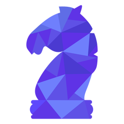 Cavaleiro de xadrez baixo poli Desenho PNG