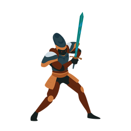 Ilustración de coraza de espada de caballero Diseño PNG