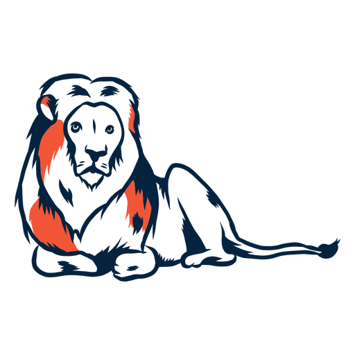 Laying lion illustration