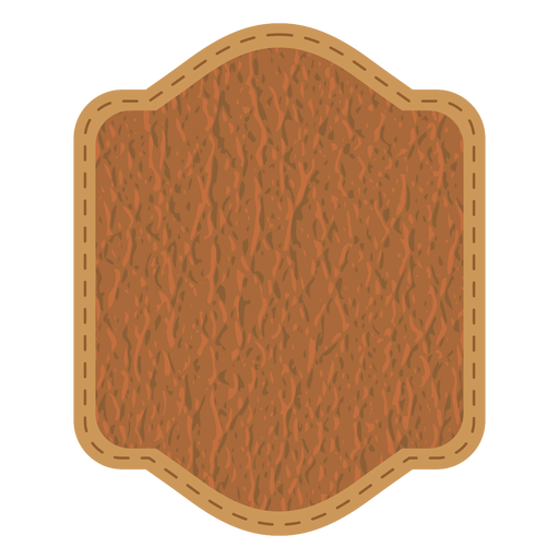 Leather stitch badge PNG Design