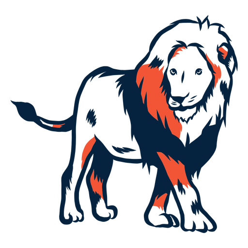 Lion duotone illustration PNG Design