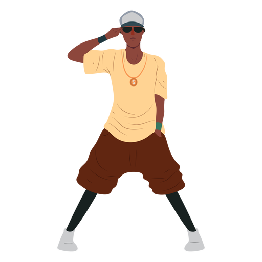 Hip-Hop-Charakter des Mannes Raper PNG-Design