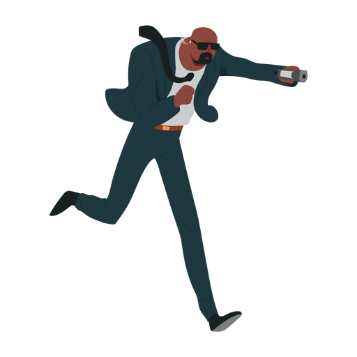 Man security suit illustration PNG Design
