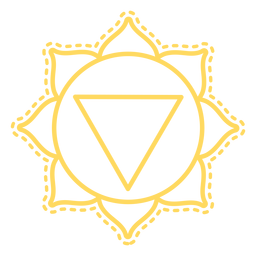 Manipura chakra icono de trazo Diseño PNG