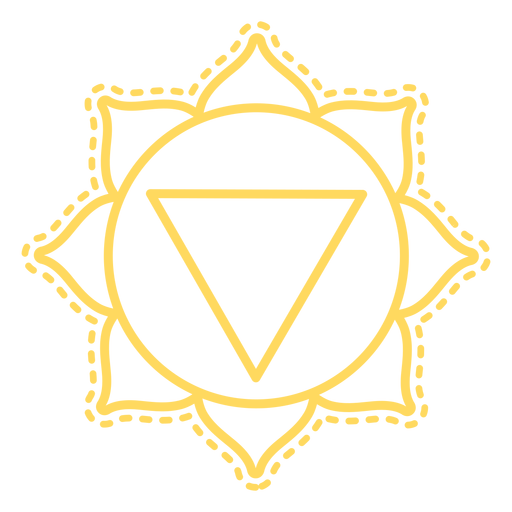 Manipura chakra icono de trazo Diseño PNG